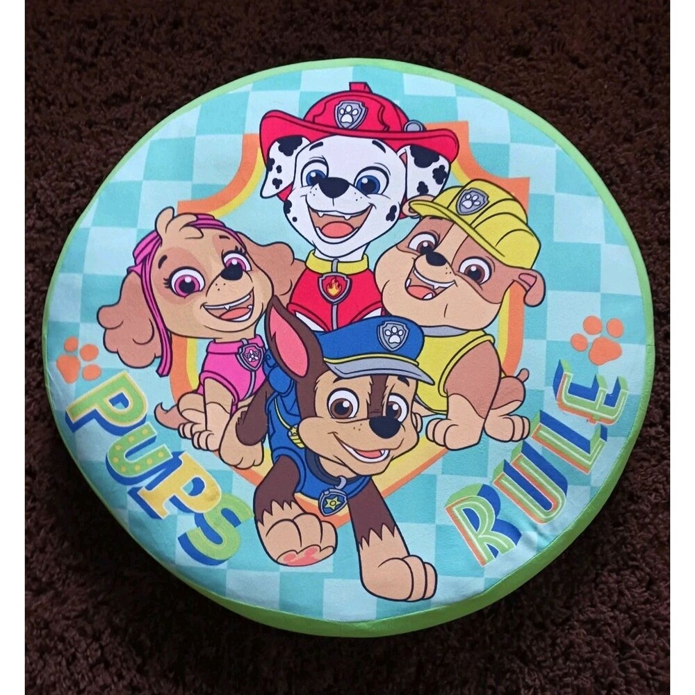 Paw Patrol Round Play Room Television Floor Pillow Skye Chase Rubble & Marshall